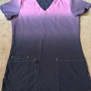 Pink and Gray Scrub top